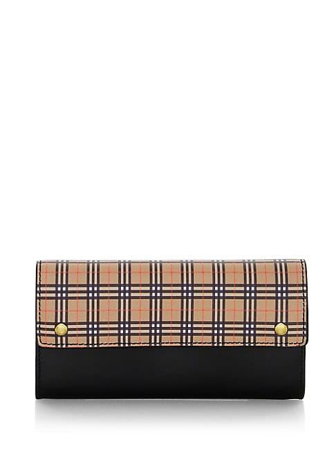 Burberry Small Harris Mini Vintage Check Leather Continental Wallet