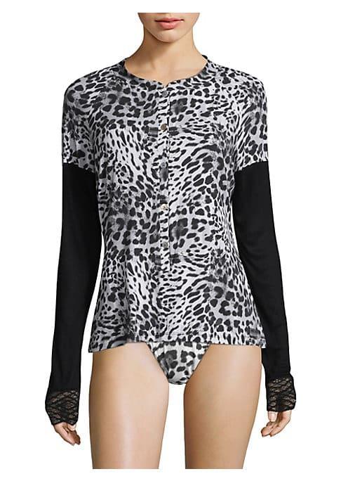 Cosabella Leopard Print Long-sleeve Top