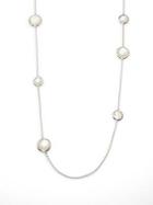 Ippolita Wonderland Mother-of-pearl, Clear Quartz & Sterling Silver Lollipop Doublet Station Necklace