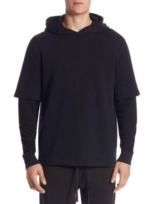 Vince Regular-fit Cotton Layered Hoodie