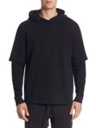 Vince Regular-fit Cotton Layered Hoodie