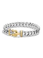 David Yurman Cable Buckle Singe-row Bracelet With 14k Gold
