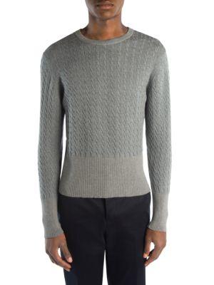 Thom Browne Baby Cable Crewneck Sweater