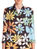 Thom Browne Floral-print Silk Jacket