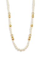 Tory Burch Capped Faux-pearl Strand Necklace/39