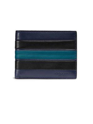 Coach Varsity Stripe Slim Leather Wallet