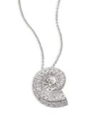 Roberto Coin Seashell Diamond & 18k White Gold Pendant Necklace