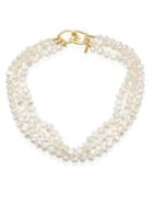 Kenneth Jay Lane 6mm White Baroque Cultured Freshwater Pearl Multi-strand Necklace