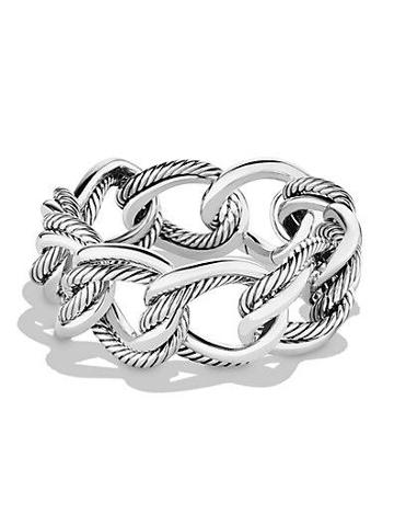 David Yurman Sterling Silver Double Chain Link Bracelet