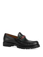 Gucci New Alfons Leather Loafers