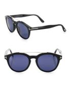 Tom Ford Eyewear Newman 53mm Round Sunglasses