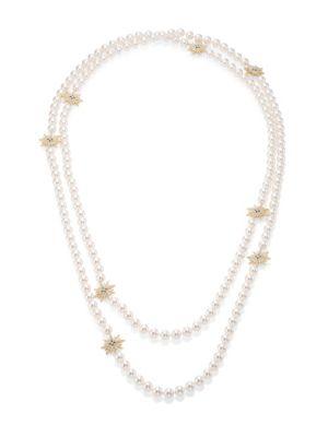 Adriana Orsini Statement Faux-pearl Crystal Station Necklace