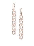 Astley Clarke 14k Rose Gold & Diamond Honeycomb Drop Earrings