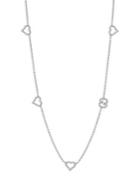 Gucci Boule Heart & Interlocking G Sterling Silver Station Necklace