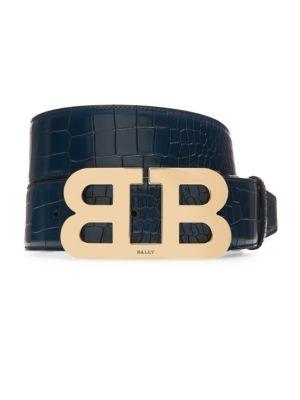 Bally Embossed Leather Belt