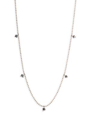 Kismet By Milka Black Diamond Ball Chain Necklace