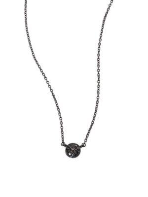 Astley Clarke Black & Black Mini Icon Diamond Pendant Necklace