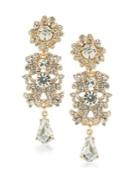 Abs By Allen Schwartz Jewelry Set In Stone Linear Crystal Chandelier Earrings