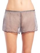 Josie Natori Sheer Lace-trim Sleep Shorts