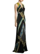 Etro Scarf-print Jersey Gown