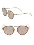 Dior Eclat 60mm Mirrored Oval Sunglasses