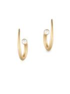 Carelle Whirl Diamond & 18k Yellow Gold Spiral Earrings