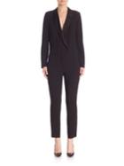 L'agence Fitted Long Sleeve Jumpsuit