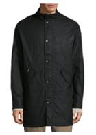 Barbour High-neck Snap Waxed Cotton Jacket