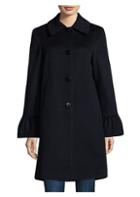 Sofia Cashmere Shirred Sleeve Coat