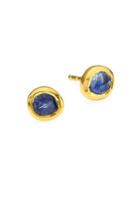 Monica Vinader Kyanite & Yellow-gold Plated Stud Earrings