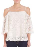 Bailey 44 Tusk Lace Cold-shoulder Top