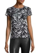Saks Fifth Avenue Collection Printed Cashmere Top