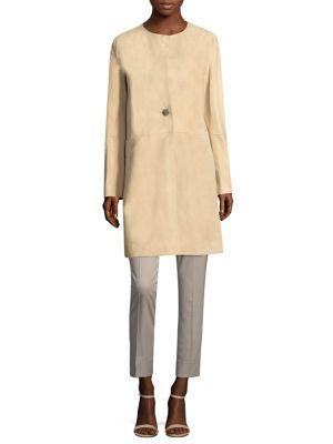 Lafayette 148 New York Francine Relaxed Suede Jacket