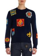 Alexander Mcqueen Jacquard Badge Sweater