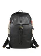 Burberry Leather Trim Backpack
