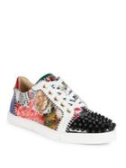 Christian Louboutin Louis Junior Spikes Patent Leather Sneakers