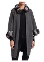 The Fur Salon Cashmere & Dyed Chinchilla Fur Coat