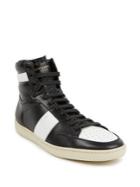 Yves Saint Laurent Colorblock Leather High-top Sneakers