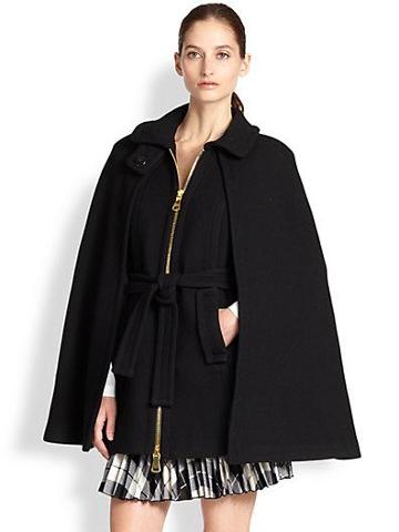 Milly Sienna Belted Cape Coat