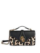 Bottega Veneta City Knot Leopard-print Calf Hair & Leather Shoulder Bag