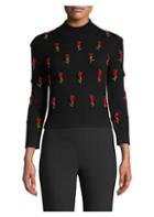 Michael Kors Collection Rose-embroidered Sweater