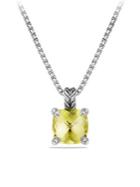 David Yurman Chatelaine Pendant Necklace With Lemon Citrine And Diamonds