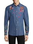 Paul Smith Embroidery Cotton Chambray Shirt