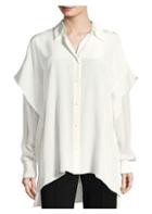 Diane Von Furstenberg Draped Silk Shirt