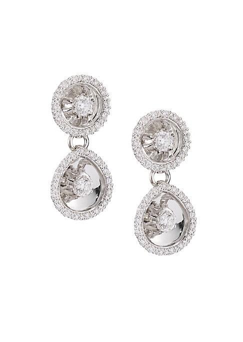 Pleve Aura 18k White Gold & Diamond Drop Earrings