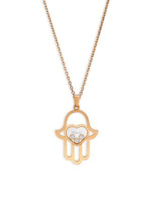 Chopard Happy Diamonds & 18k Yellow Gold Pendant Necklace