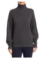 Theory Drop Shoulder Cashmere Turtleneck Sweater
