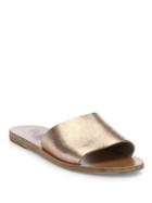 Ancient Greek Sandals Taygette Metallic Leather Slides