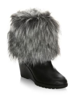 Sorel Parkcity Leather Boots With Faux Fur