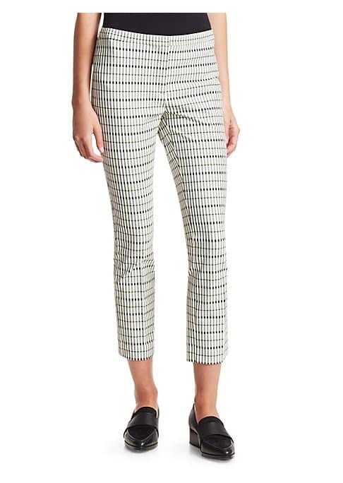 Theory Classic Skinny Check Ankle Pants